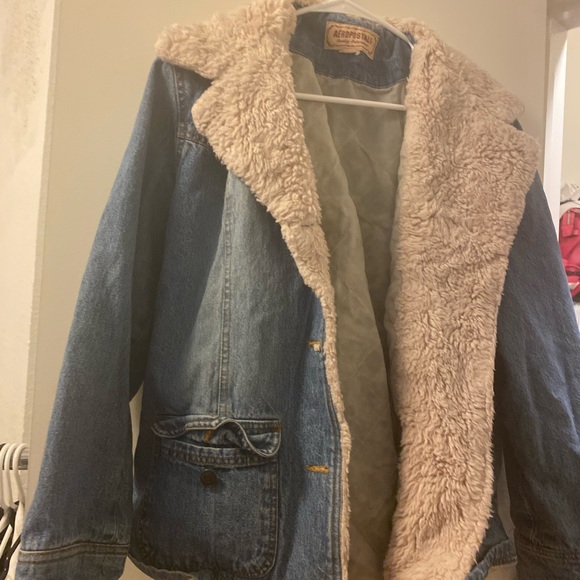 Size Small Jean with fur inside Jacket - Picture 1 of 2